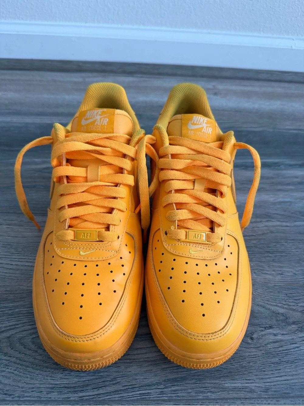 Nike Air Force 1 ‘07 Low - Vibrant Yellow Orange Men’s size 10